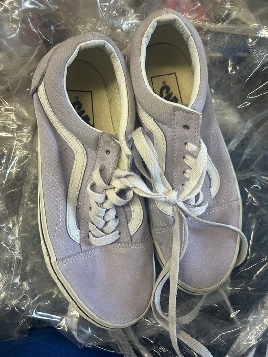 Vans Shoes - Vans Lavender Low-Top Sneakers with White Stripe unisex